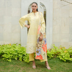 Kesar – Yellow Schiffli 3-Piece Outfit