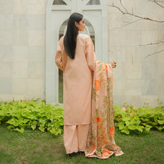 Gulbahar – Peach Schiffli 3-Piece Outfit