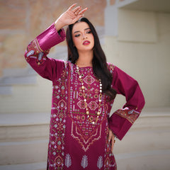 MIRAS | Deep Maroon Embroidered 2-Piece Suit