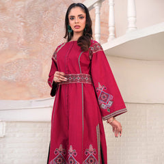 RIVAJ | Deep Maroon Belted 2-Piece Suit
