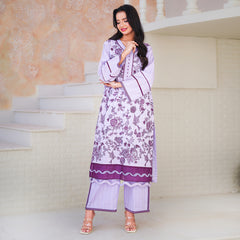ASHIANA – Lilac Minimalist Floral 2-Piece Suit
