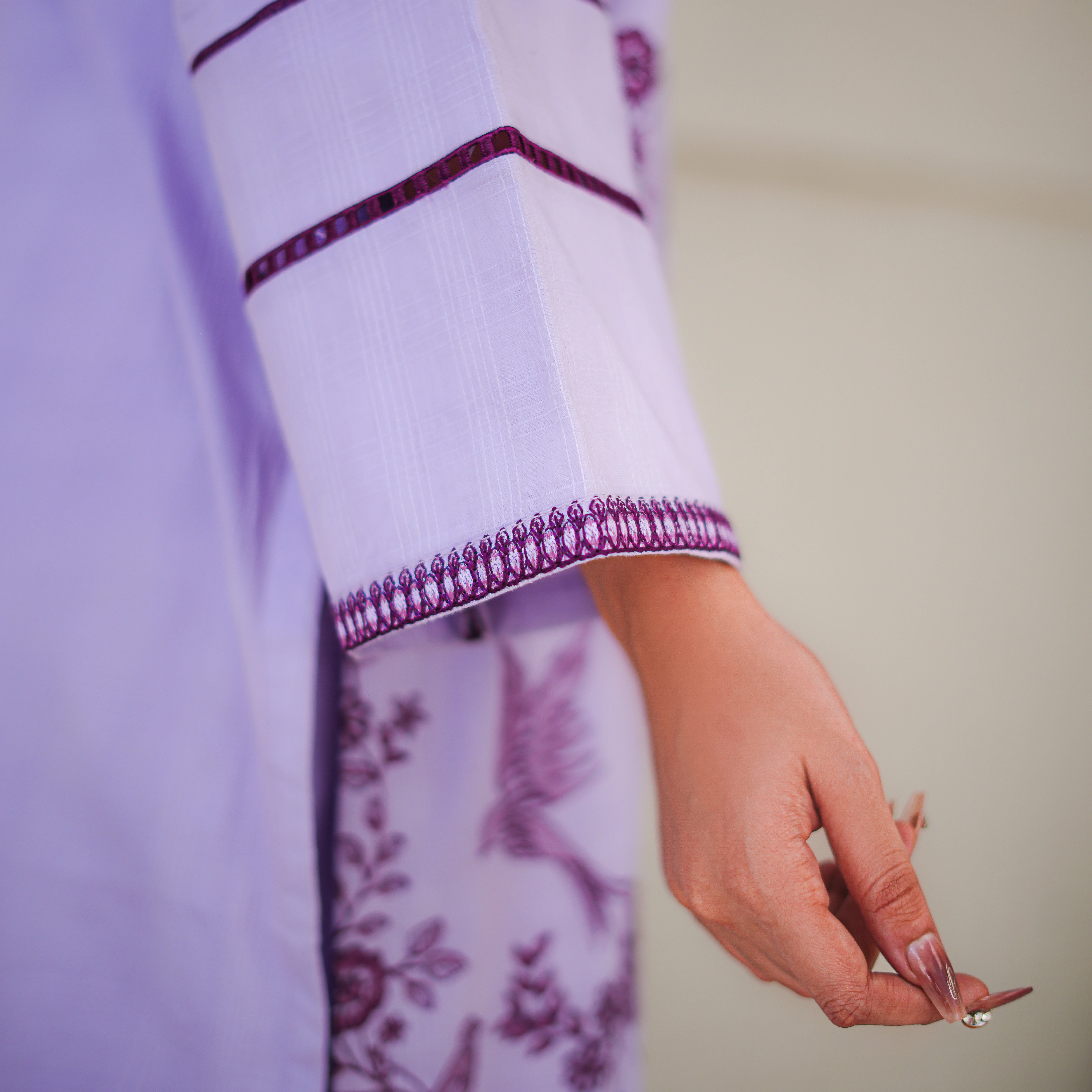 ASHIANA – Lilac Minimalist Floral 2-Piece Suit