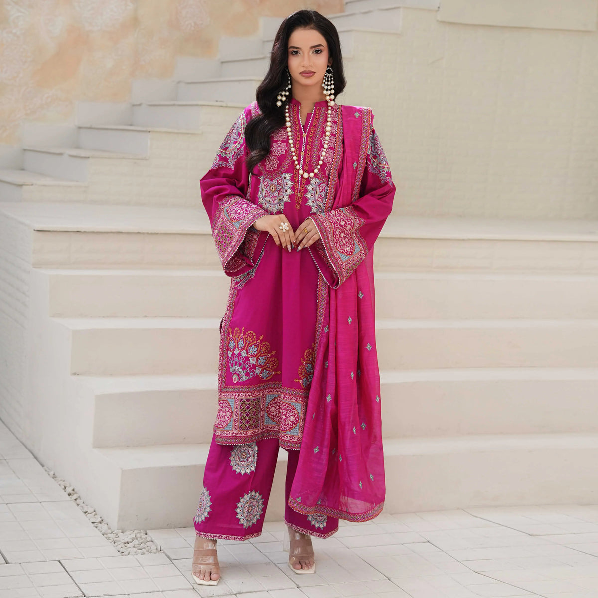 DHANAK | Hot Pink 3-Piece Suit