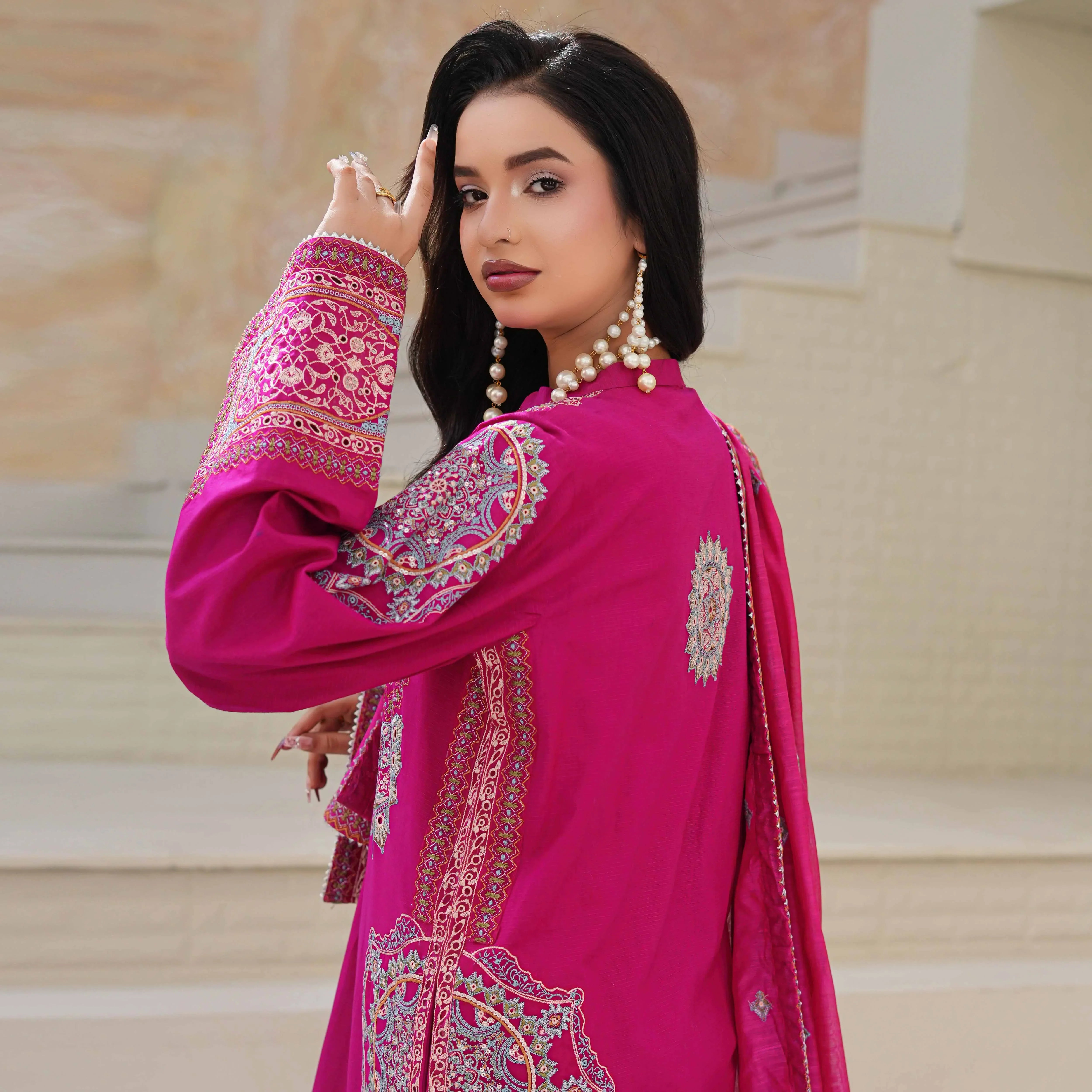 DHANAK | Hot Pink 3-Piece Suit