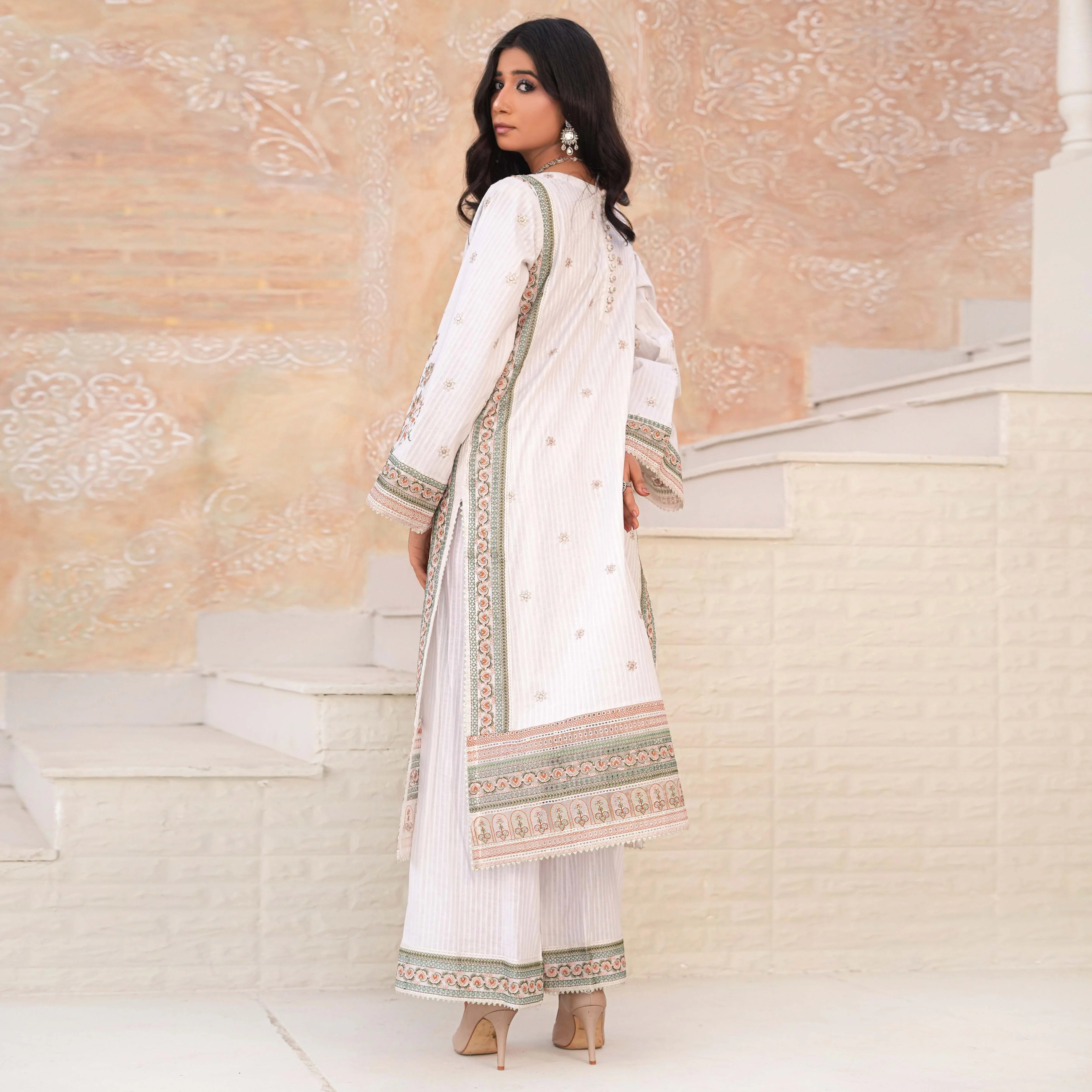 MARMAR | White Scenic Palm 3-Piece Suit