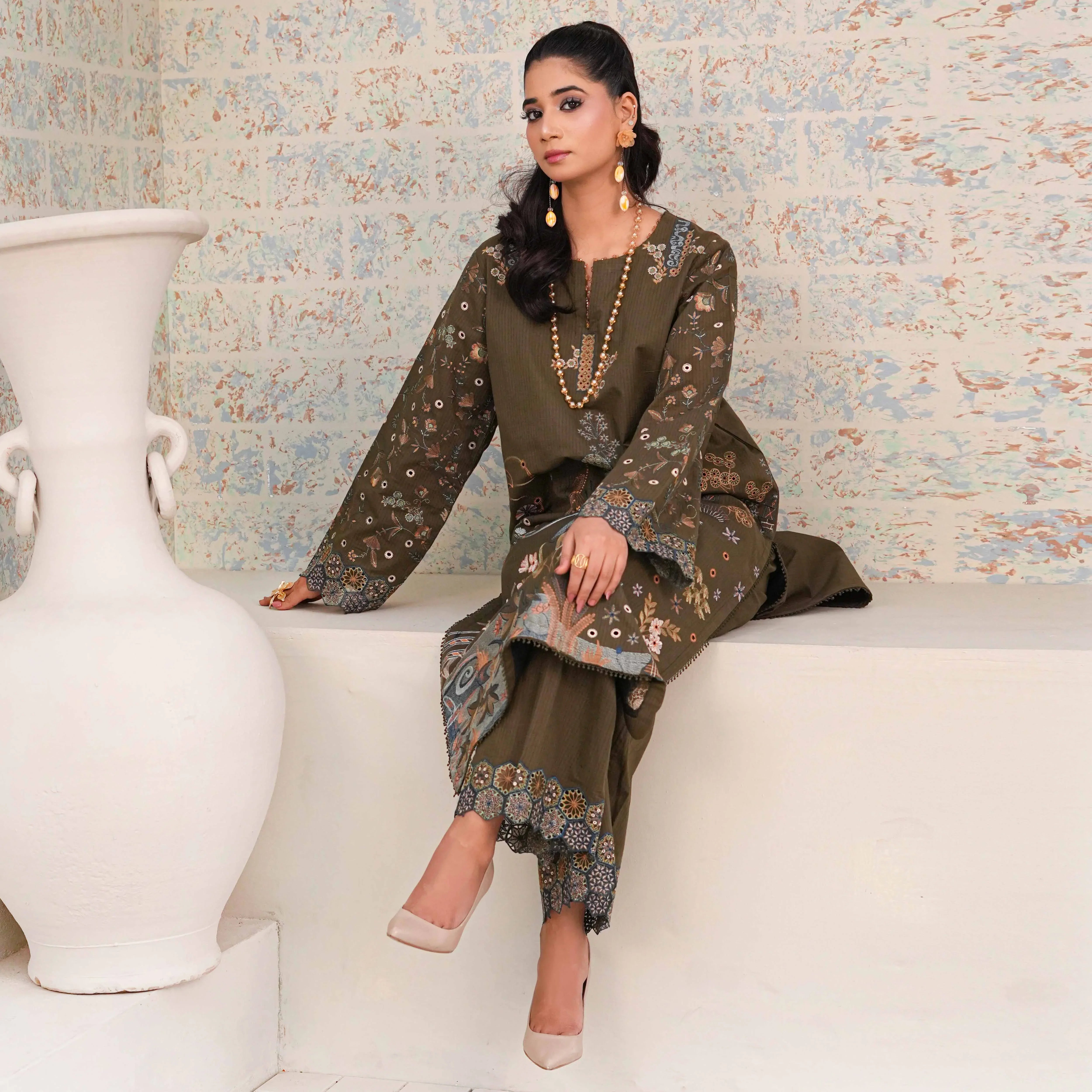 MANZAR | Olive Scenic 2-Piece Suit