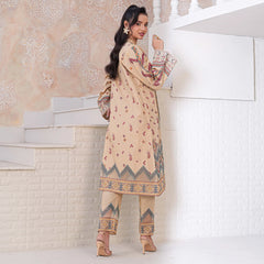 ROOHI | Beige/Sand Printed 2-Piece Suit