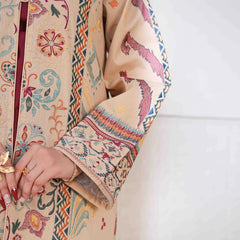 ROOHI | Beige/Sand Printed 2-Piece Suit